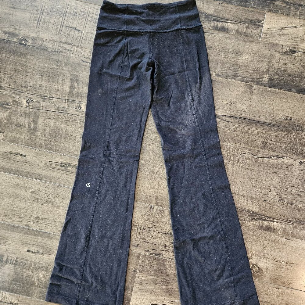 Lululemon Black Flare Leg High Waist Pants - Size 2